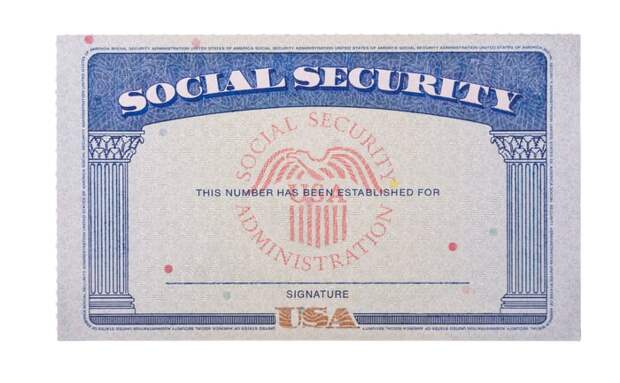 A Social Security card.