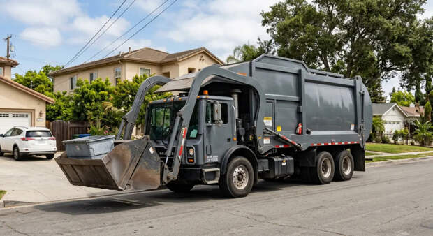 Спавшую женщину захватил и спрессовал мусоровоз