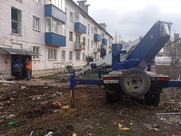 Восстановлено газоснабжение в двух подъездах пострадавшего от взрыва дома в Тульской области