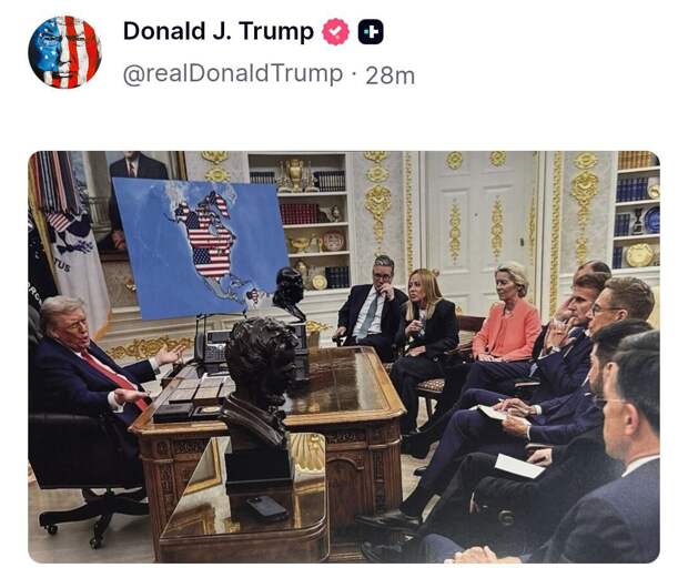 ‼️🇺🇸🇨🇦Не только Гренландия, ещё и Канада: Трамп показал новые картинки с планами