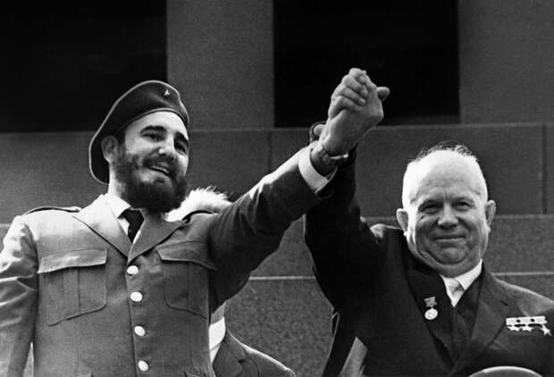 Фидель Кастро и Никита Хрущев, Москва  1963 год