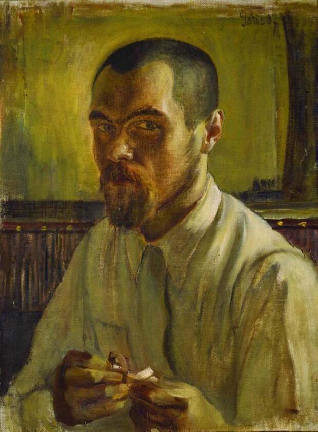 Кузьма Петров-Водкин. Автопортрет, 1907. Собрание KGallery