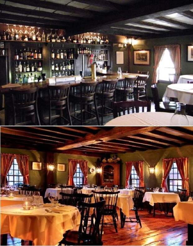 В старейшей таверне Америки, открытой в 1673 году, сохранился колониальный шарм (White Horse Tavern, Ньюпорт).