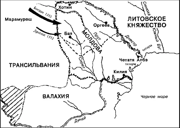 Карта молдавского княжества