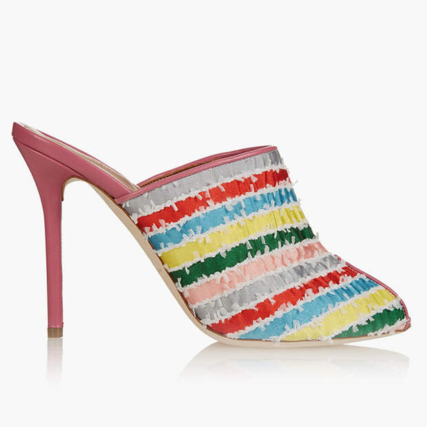 Malone Souliers<p><a target="_blank" href="http://www.matchesfashion.com/intl/products/Malone-Souliers-Dawn-striped-satin-and-leather-mules-1037784">matchesfashion.com</a></p> Malone Souliers<p><a target="_blank" href="http://www.matchesfashion.com/intl/products/Malone-Souliers-Dawn-striped-satin-and-leather-mules-1037784">matchesfashion.com</a></p>