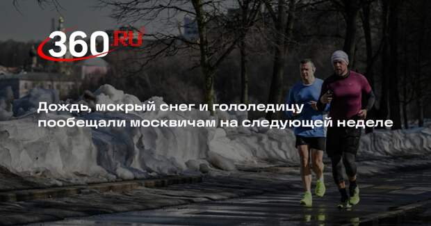 Дождь, мокрый снег и гололедицу пообещали москвичам на следующей неделе