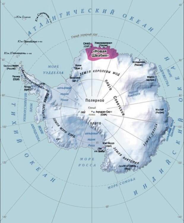 Предполагаемая территория Новой Швабии на карте. / Фото: www.googleusercontent.com