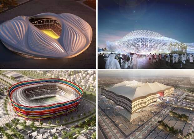 В дизайне гигантских футбольных арен, возведенных для ЧМ-2022, нашли свое отражение вполне узнаваемые образы. 