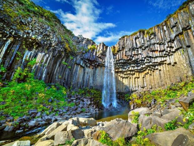 6. Водопад Свартифосс, Исландия красота, мир, природа, туризм