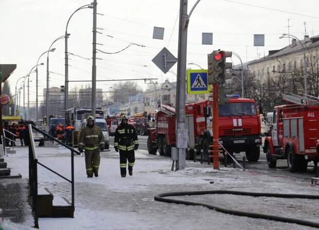 Кадр с места тушения пожара, март 2018 года (novokuznetsk.ru)