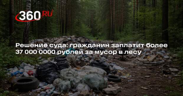 Суд взыскал 37,44 млн рублей за загрязнение лесного участка