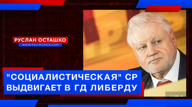 «Социалистическая» СР выдвигает в Госдуму откровенную либерду