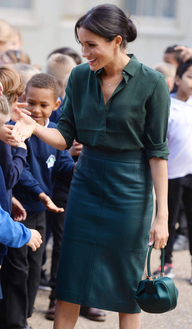 Меган Маркл с сумкой Gabriela Hearst Nina, 2018