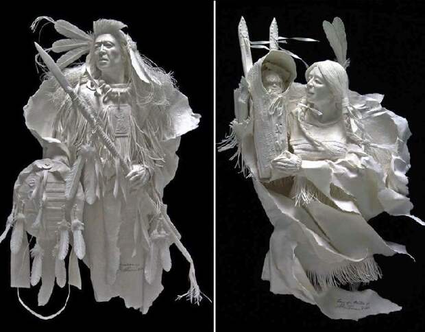 Бумажные скульптуры от Пэтти и Аллена Экман.