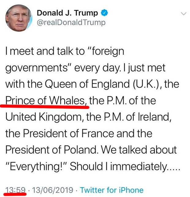 Трамп с принцем китов