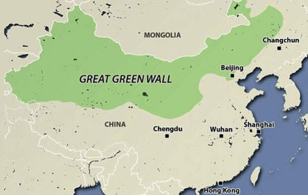 Для чего китайцы выложили тысячи квадратов на песке в пустыне Тэнгэр