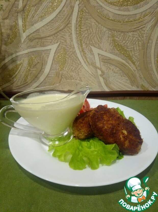 Котлеты из пикши с чесночным кремом