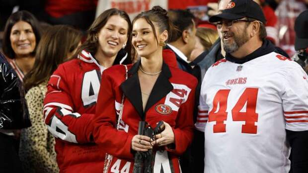 Kristin Juszczyk in a 49ers jacket