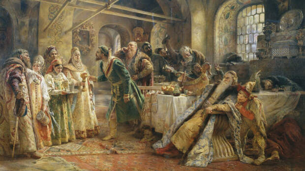 Что происходит на картине Константина Маковского «Поцелуйный обряд»