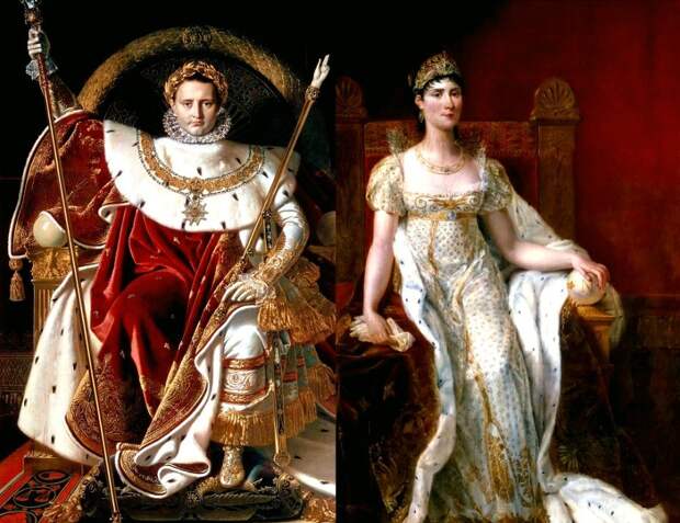 Французский император Наполеон Бонапарт и Жозефина