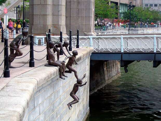 Памятник Люди у реки