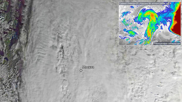 Роскосмос показал кадры шторма, который обрушился на Москву