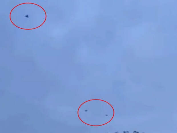 Пролёт группы из семи «Гераней» над Украиной попал на видео