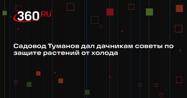 Садовод Туманов дал дачникам советы по защите растений от холода