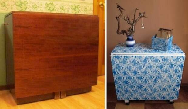 Когда-то мой отец выбросил такой же раскладной стол… до и после, идея, мебель, ремонт, своими руками, фантазия