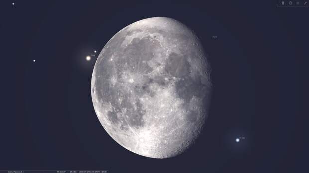 Луна в ночь с 16 на 17 июля 2022