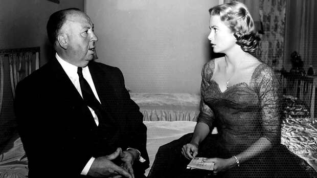 Альфред Хичкок и Грейс Келли