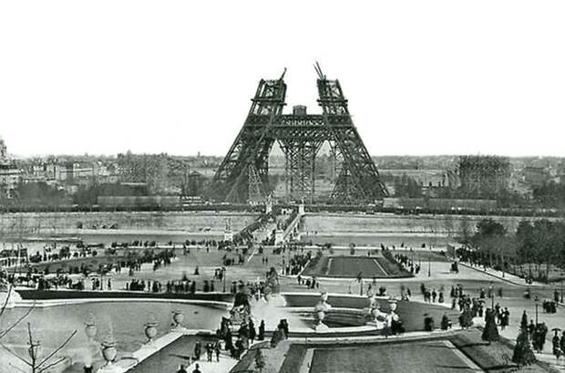 Строительство Эйфелевой башни в 1880 году Весь Мир в объективе, ретро, старые фото