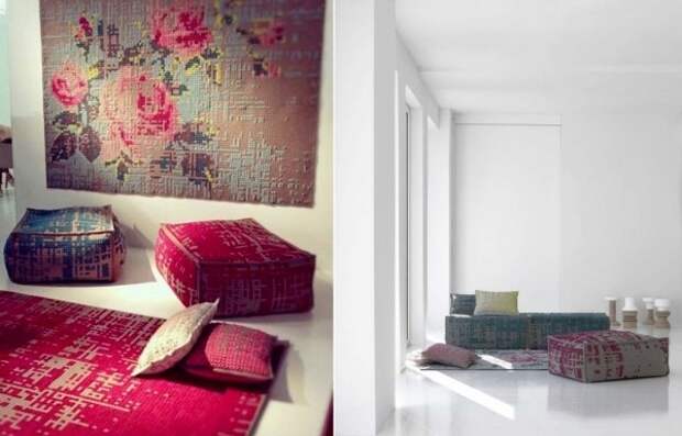 Серия дизайнерской мебели Canevas Collection. Вышивка крестиком в современном интерьере