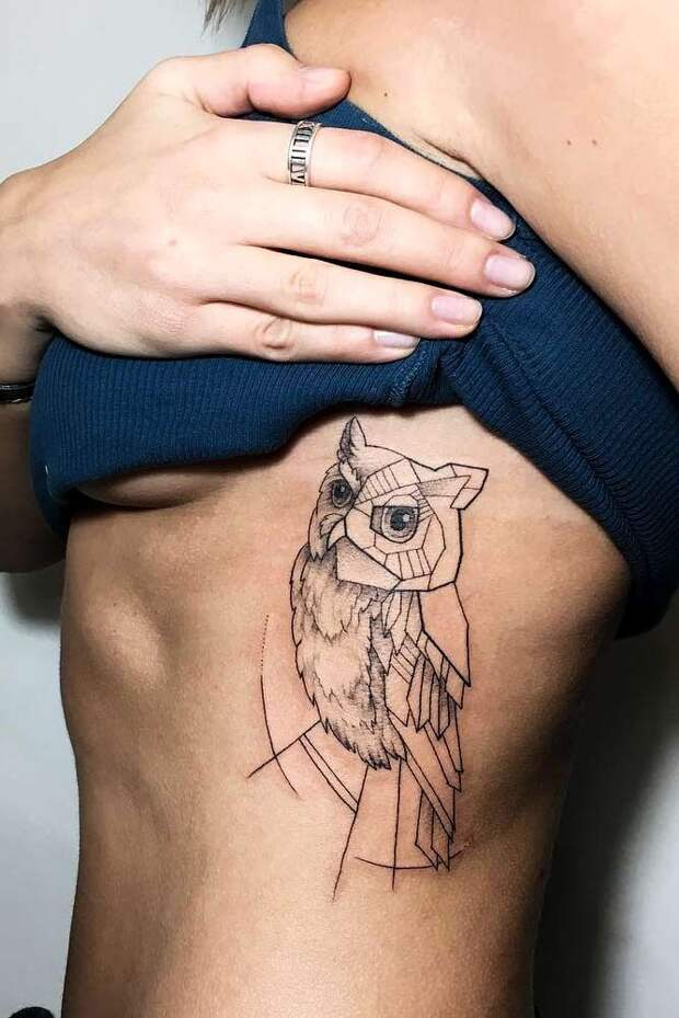 Татуировки с изображением совы фото 5