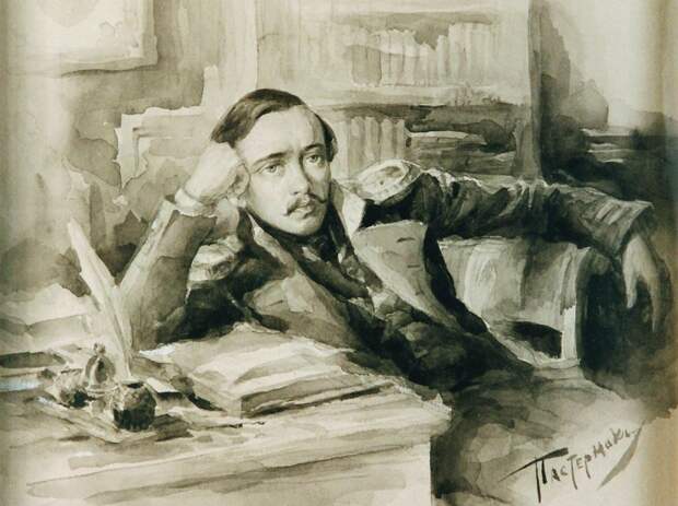 М. Ю. Лермонтов. Работа художника Л. Пастернака, 1891 г..jpg