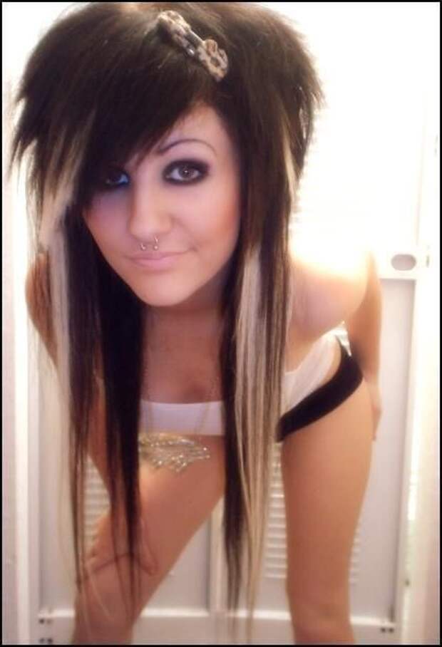 Long hair emo drunk shorts