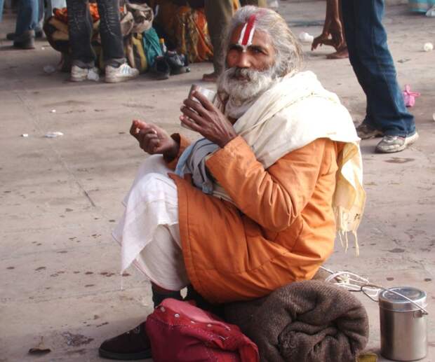 странствущий садху на Кумбха мела. Фото / Sadhu. Photo