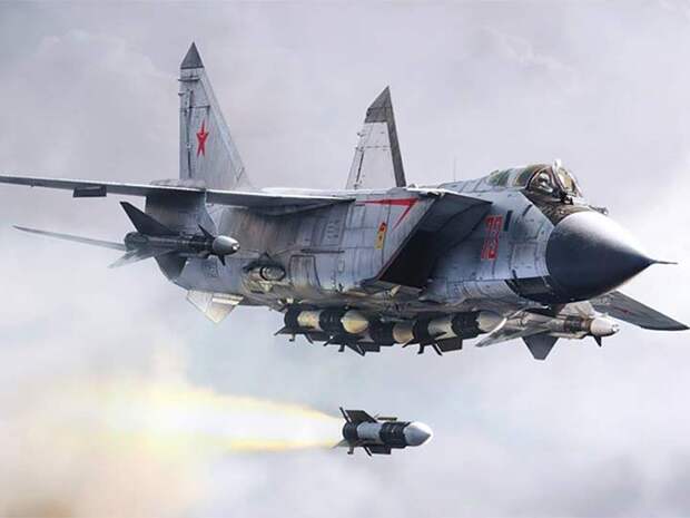 Пуск кинжала с МИГ -31