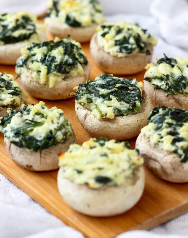 spinach feta stuffed mushrooms picture