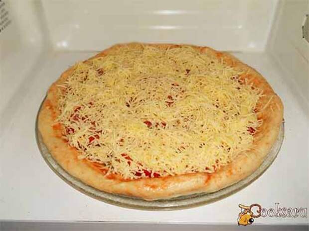 Бездрожжевая пицца в микроволновке