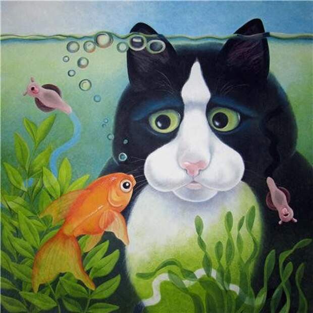 Славные кошки от художницы Вики Маунт (27 работ)