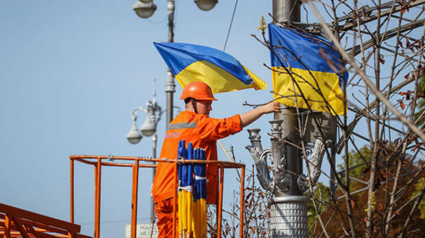 Подготовка к празднованию Дня независимости Украины в Киеве