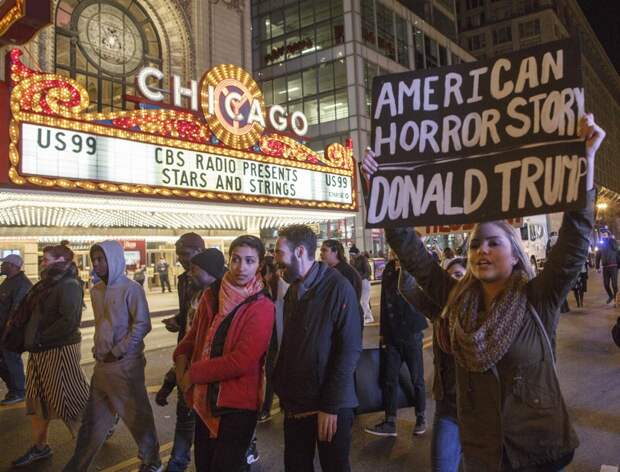 Не мой президент: тысячи американцев протестуют против избрания Дональда Трампа президентом США 