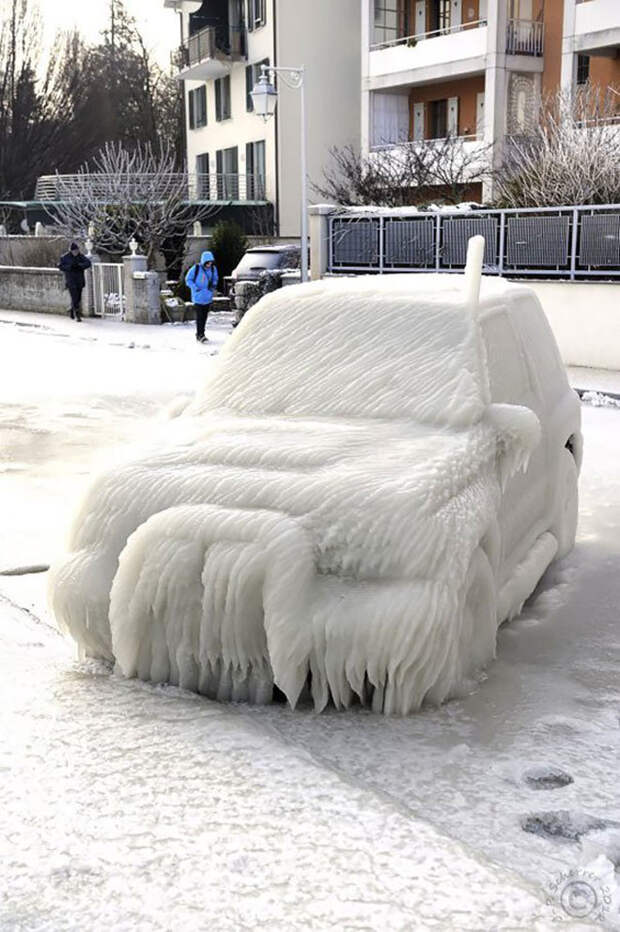Замороженные автомобили, которые зима превратила в искусство авто, зима, красиво, мороз