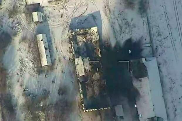 Появилось видео ракетного удара по складу БПЛА ВСУ в селе Курочкино