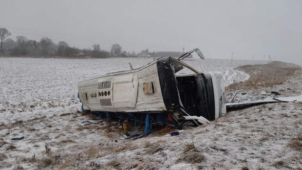 Четверо россиян пострадали в ДТП с автобусом в Белоруссии