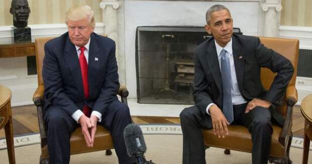 уходящий президент Барак Обама и новоизбранный президент США Дональд Трамп