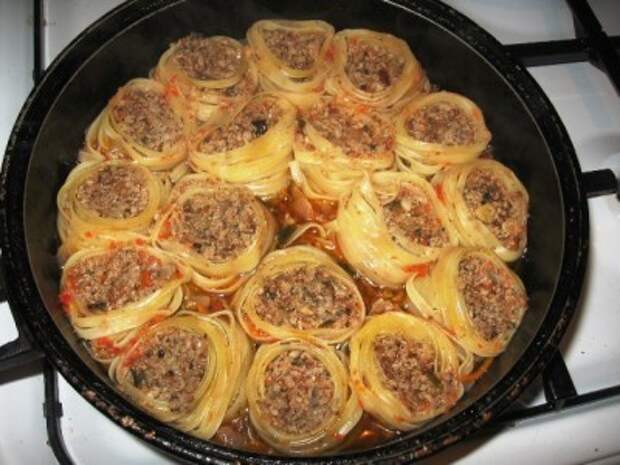 Гнезда на сковороде кулинария, рецепт, еда