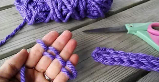 Вязание руками без спиц и крючка для начинающих