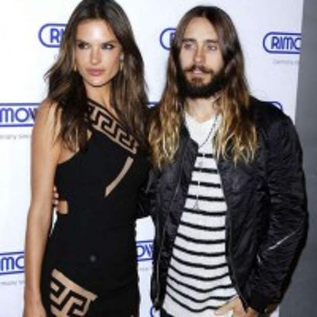 Alessandra Ambrosio and Jared Leto attend the opening night of the Rimowa store
